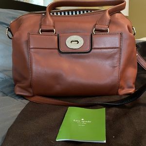 Kate Spade new dark roast leather handbag